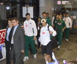 Slovenia arrive at Okayama for World Cup finals